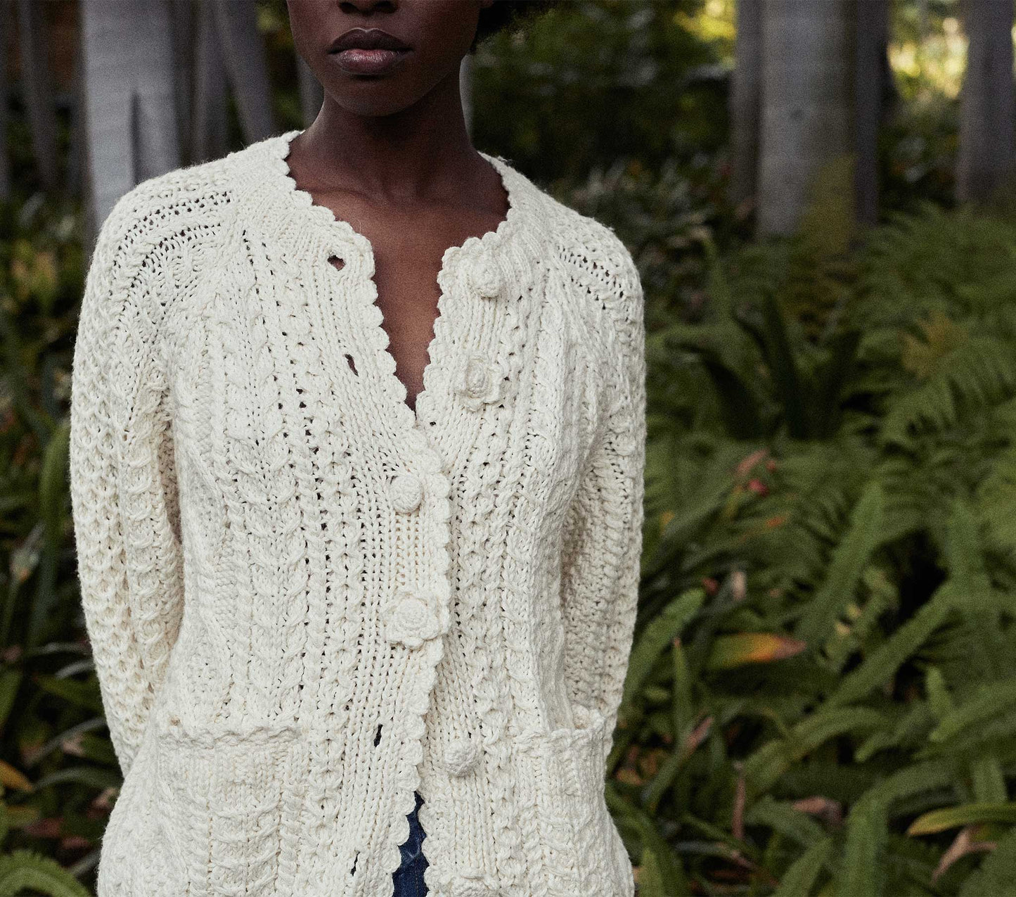 HMD -- ABRIL CARDIGAN SWEATER -- ANTIQUE PEARL