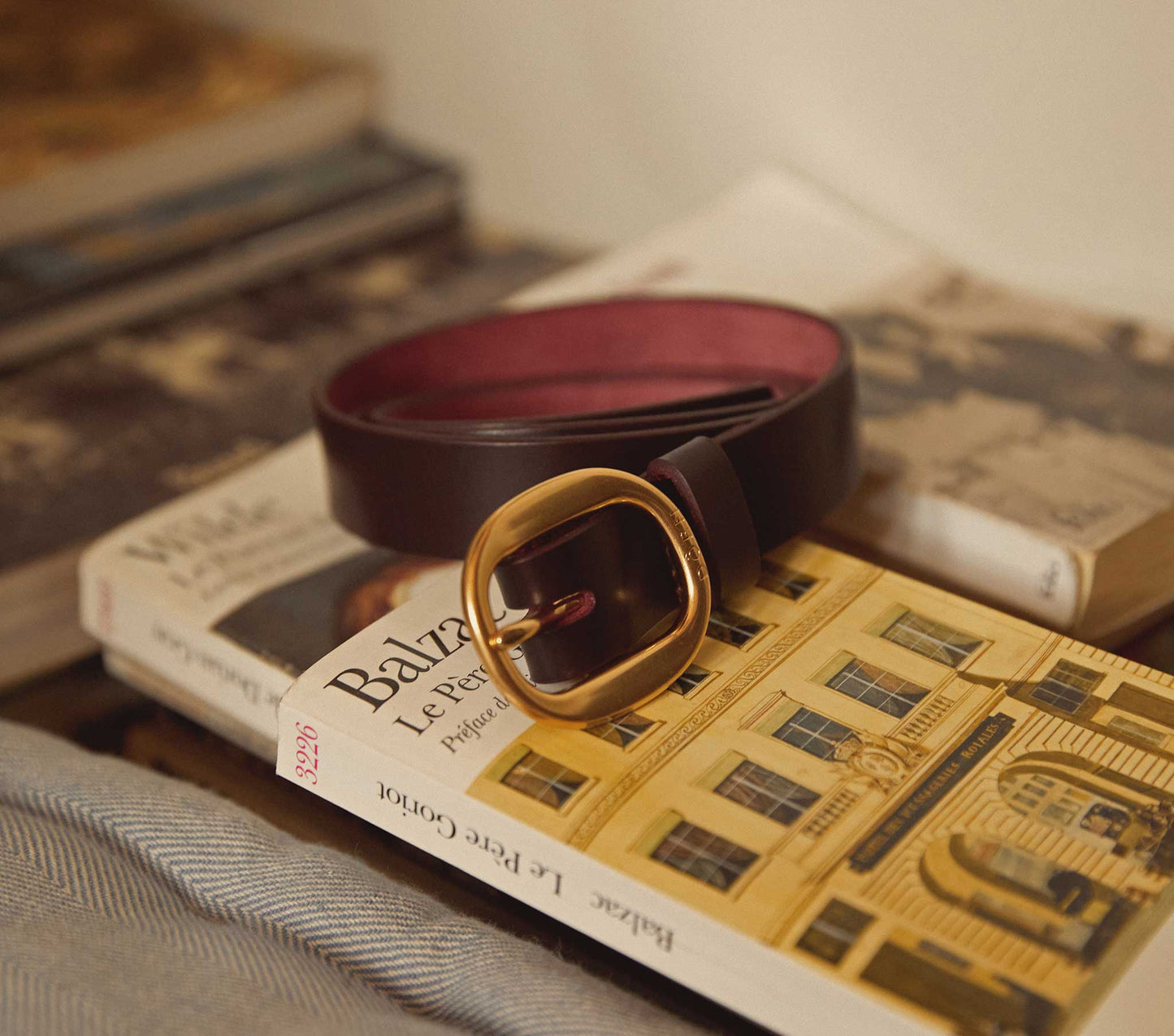 HMD -- WYATT BELT -- BURGUNDY