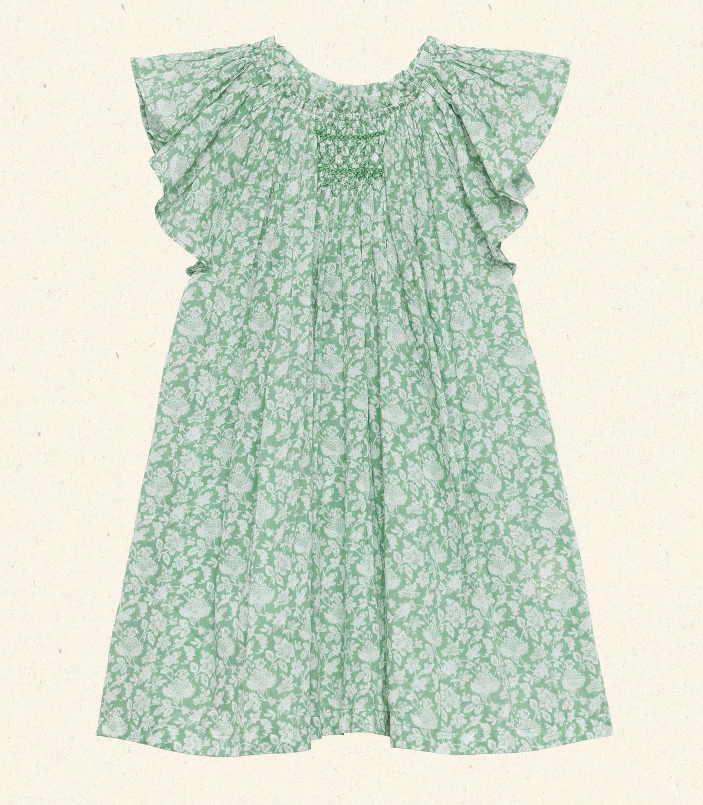 LIESEL DRESS -- PERIDOT TEA FLORAL