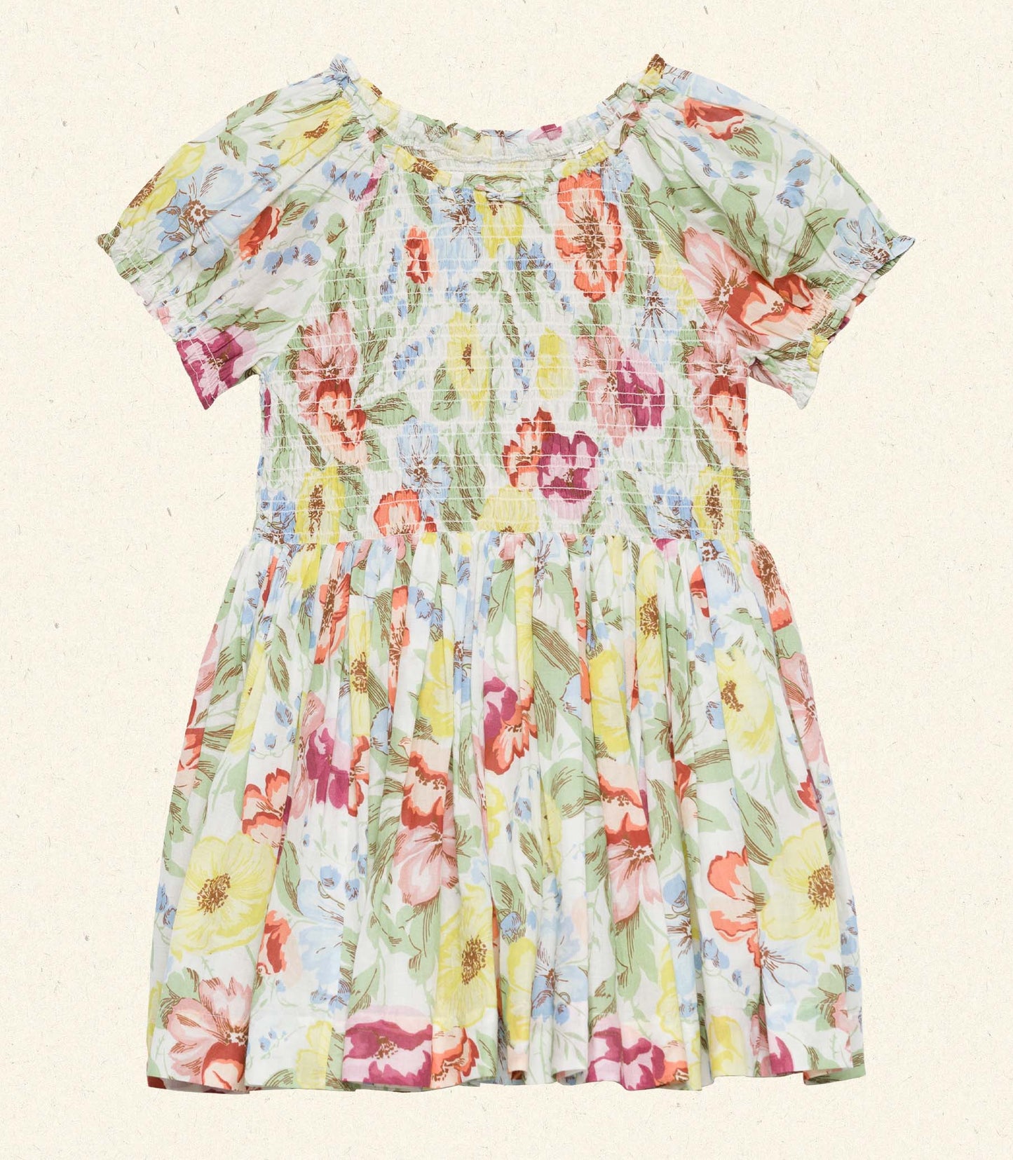 MAE DRESS -- BLANC ANEMONE BLOOM