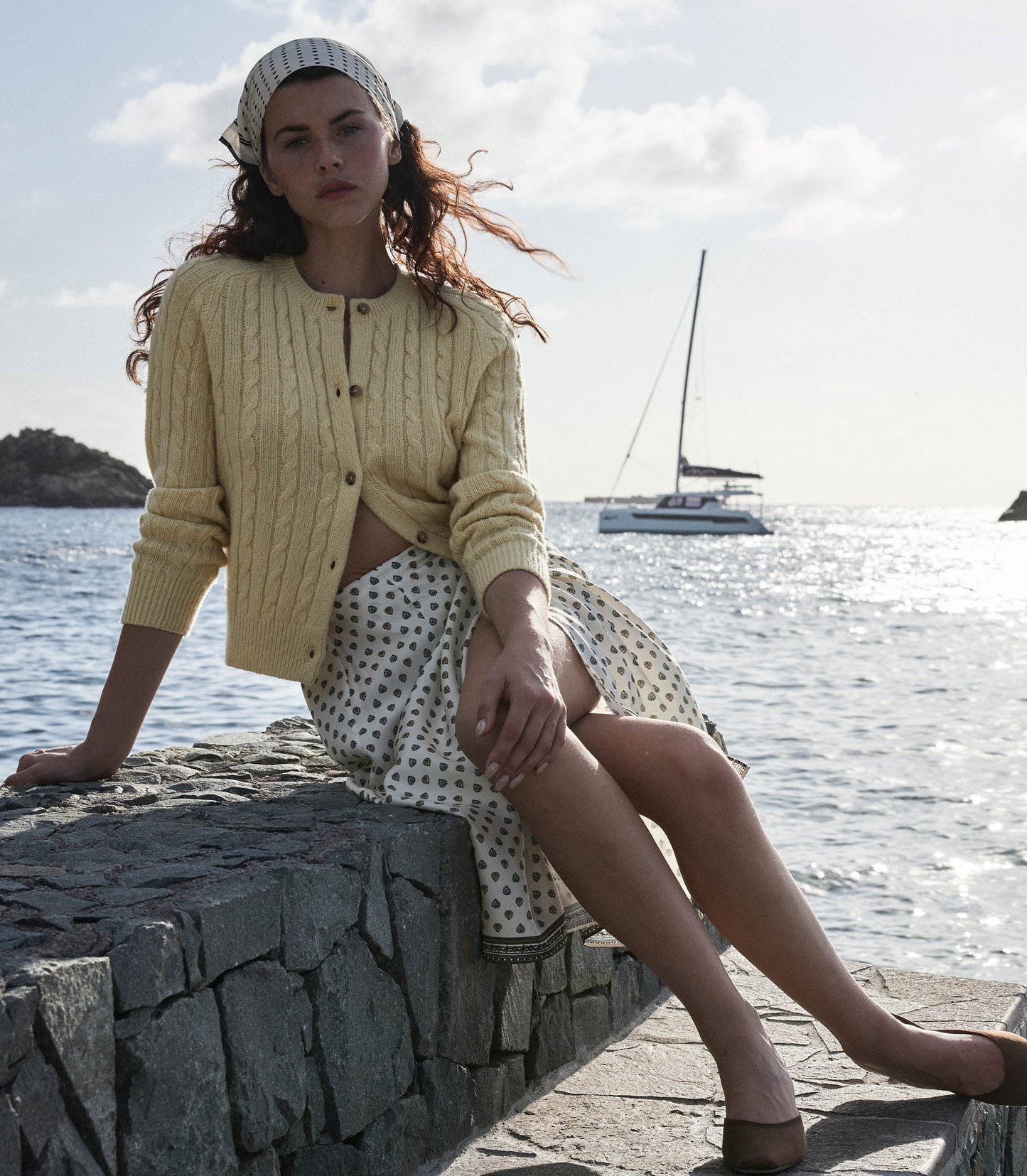 PENROSE CARDIGAN -- LEMON CHIFFON