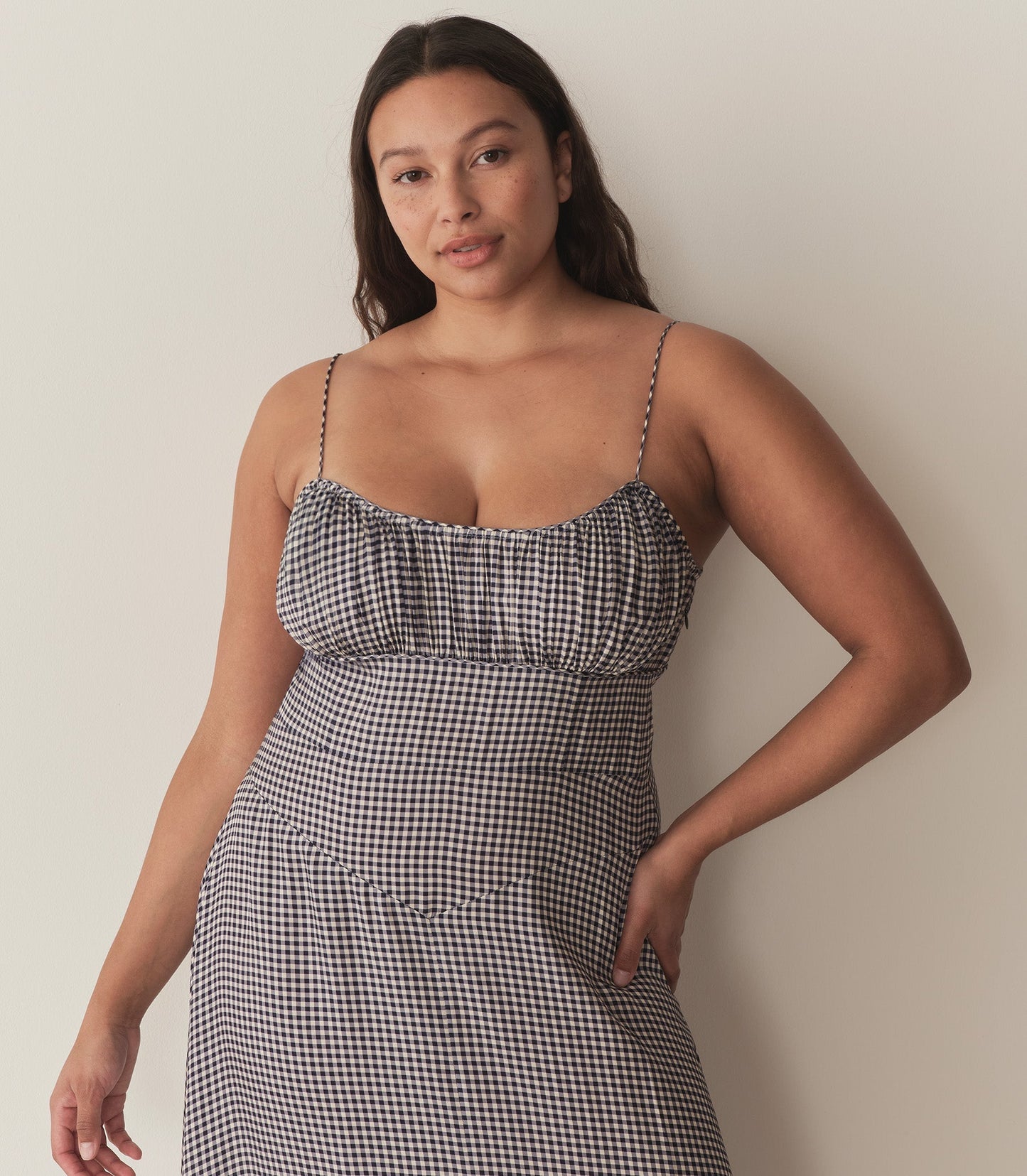 ROSARIA DRESS -- SANTA MARINA GINGHAM