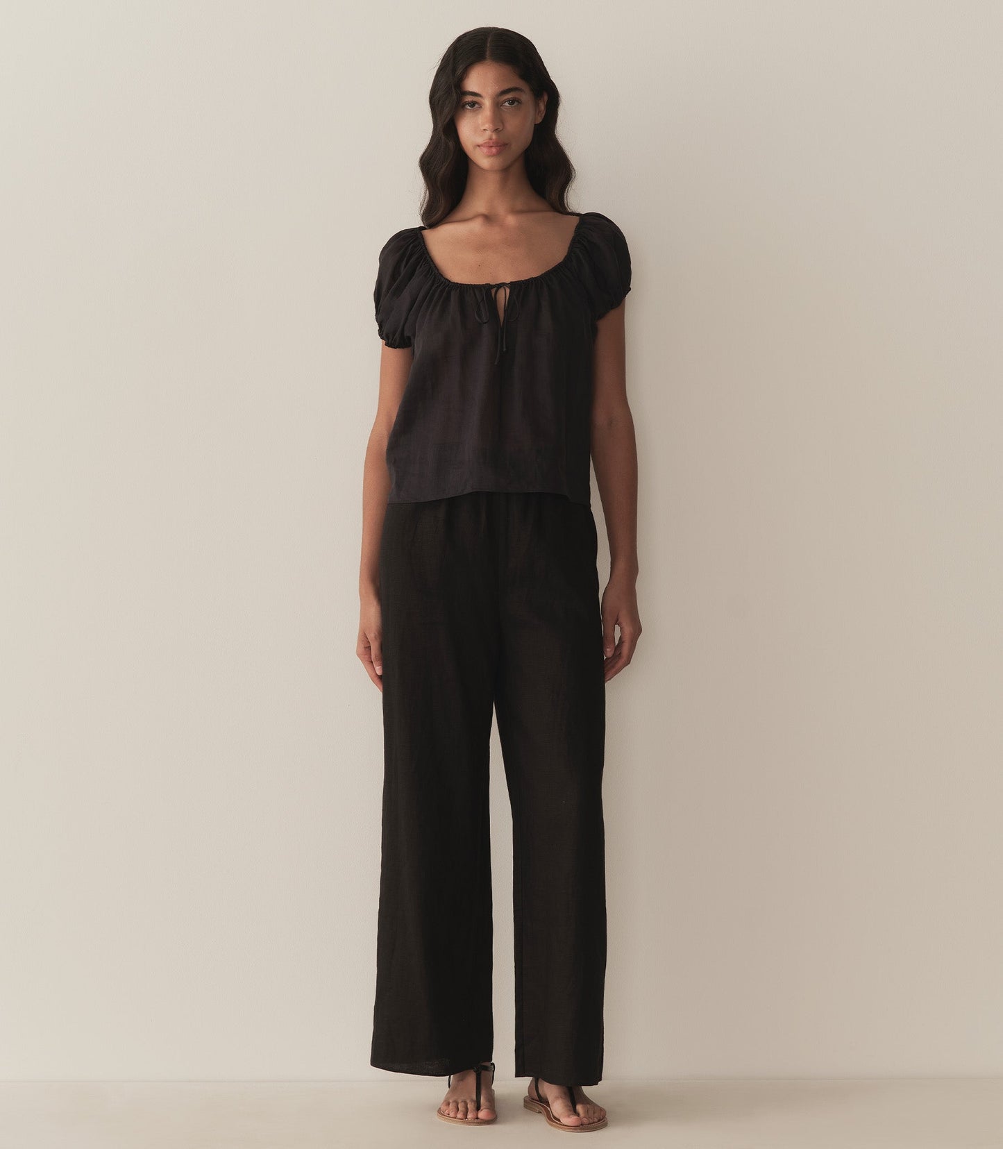 SOLINA TOP -- BLACK