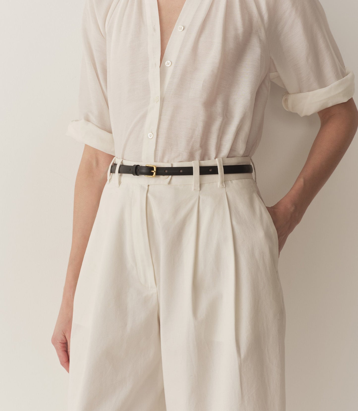 ZAZA BELT -- BLACK NAPPA