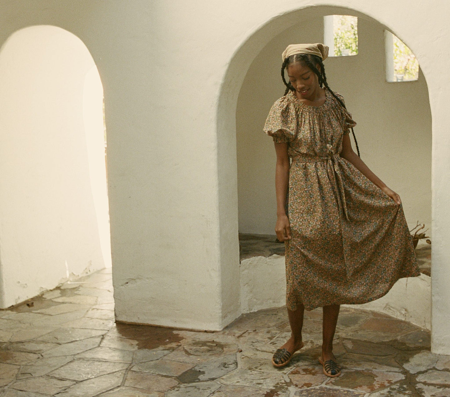 HMD -- SAFFLOWER DRESS -- YELLOW LAUREL CANYON ROSE