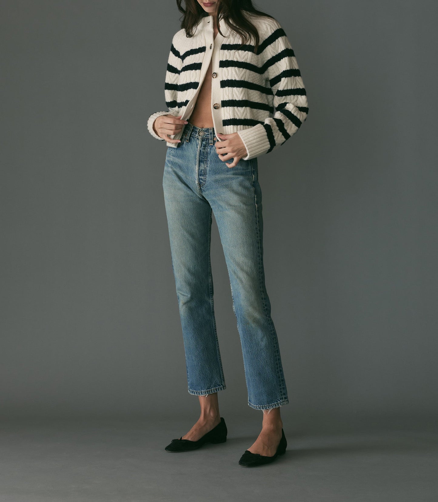 HMD -- RITA CARDIGAN -- CALAIS STRIPE