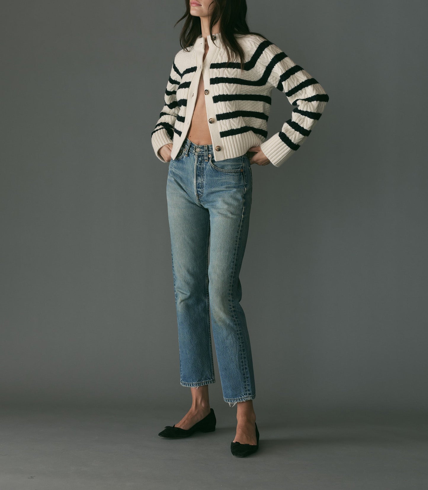 HMD -- RITA CARDIGAN -- CALAIS STRIPE