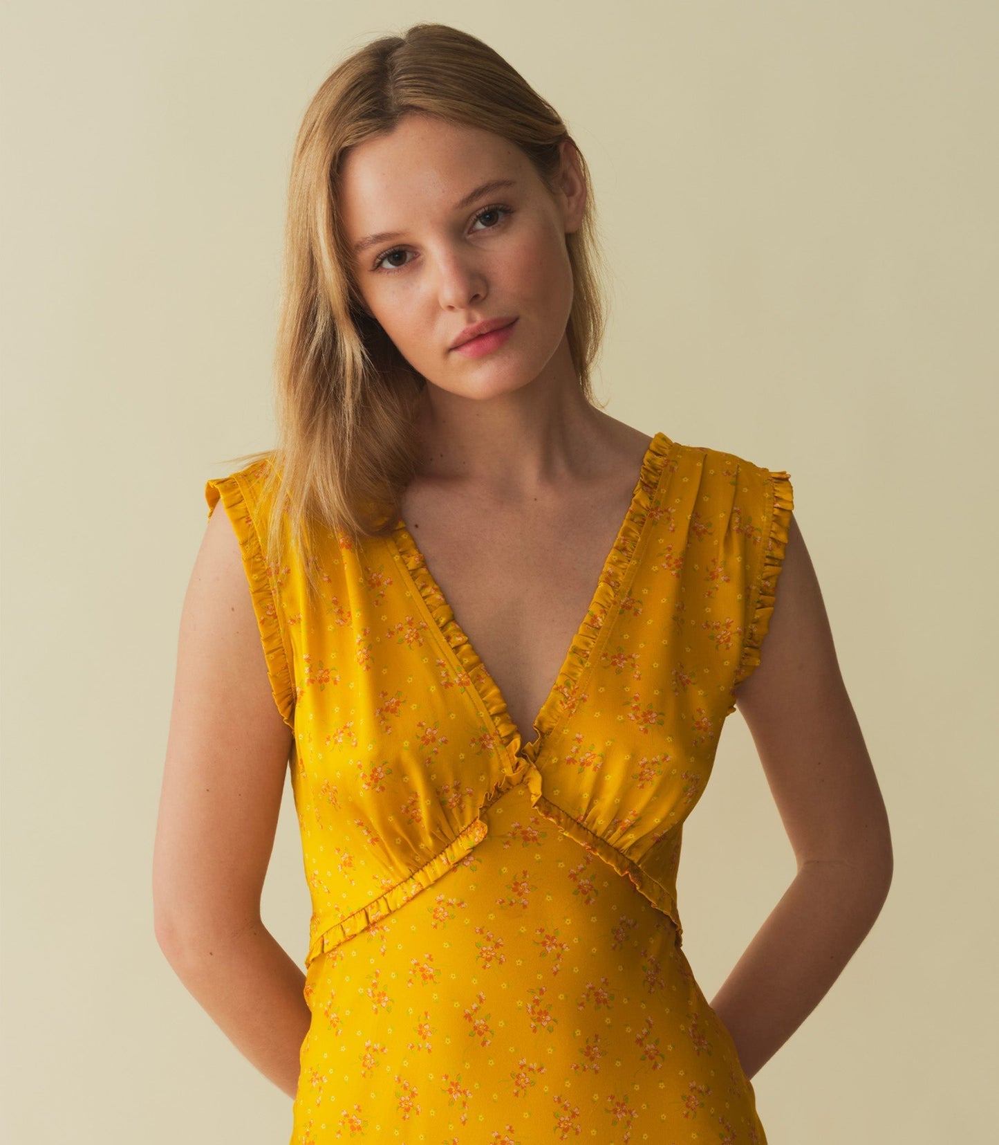 HMD -- TAHLIA DRESS -- GOLDENROD HILLSIDE HEATHER