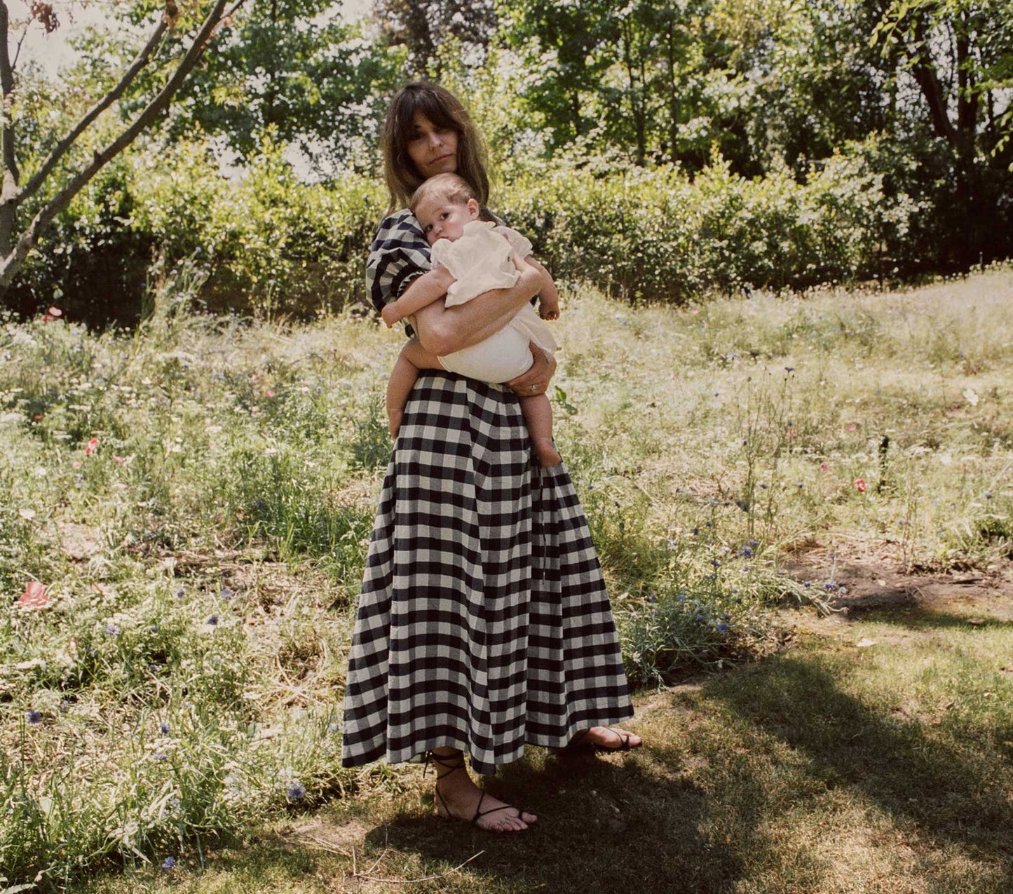 HMD -- VICTOIRE DRESS -- NAVY GINGHAM