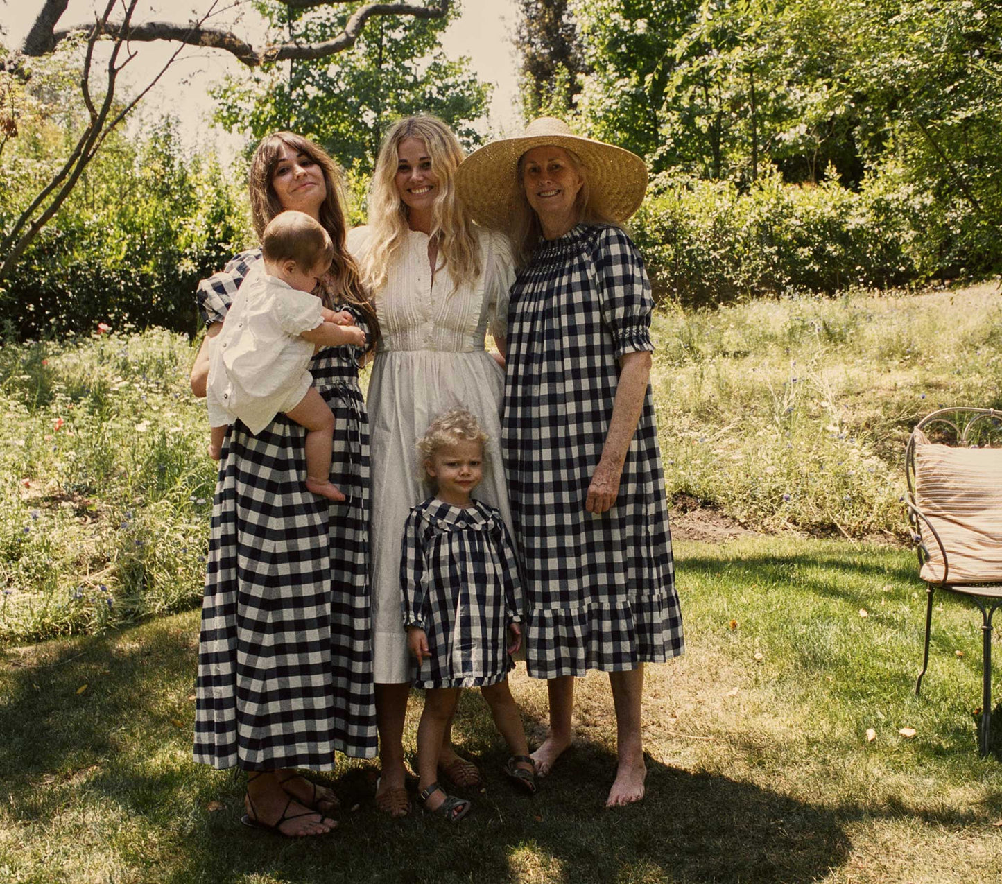 HMD -- WHISPER DRESS -- NAVY GINGHAM