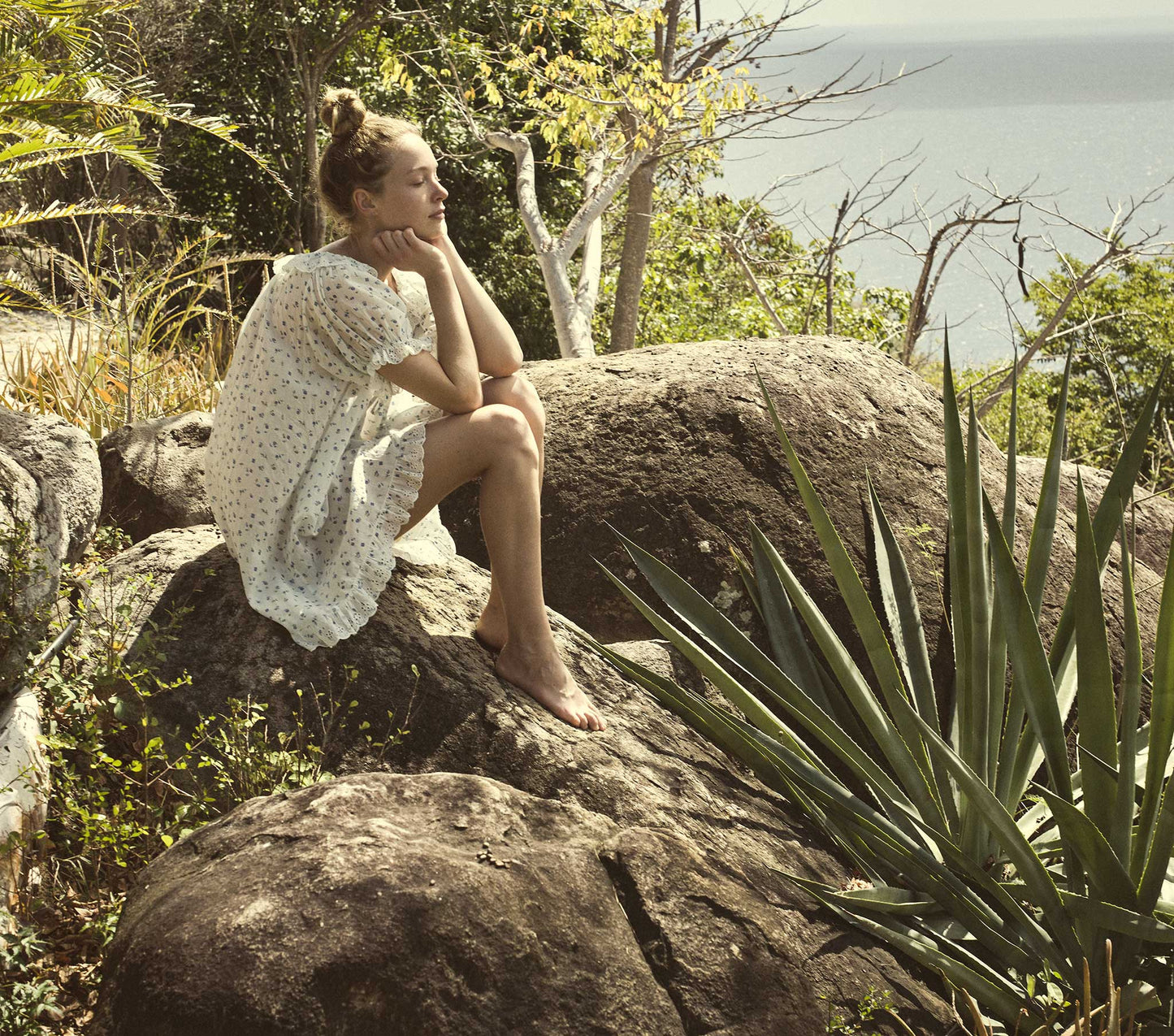 HMD -- LETA NIGHTGOWN -- BLUE SWEETPEA