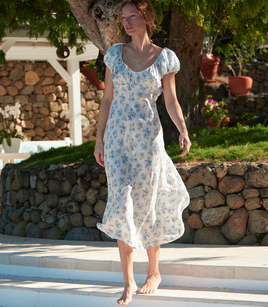 HMD -- FLORENCIA DRESS -- BLEU FROLICKING FLORAL