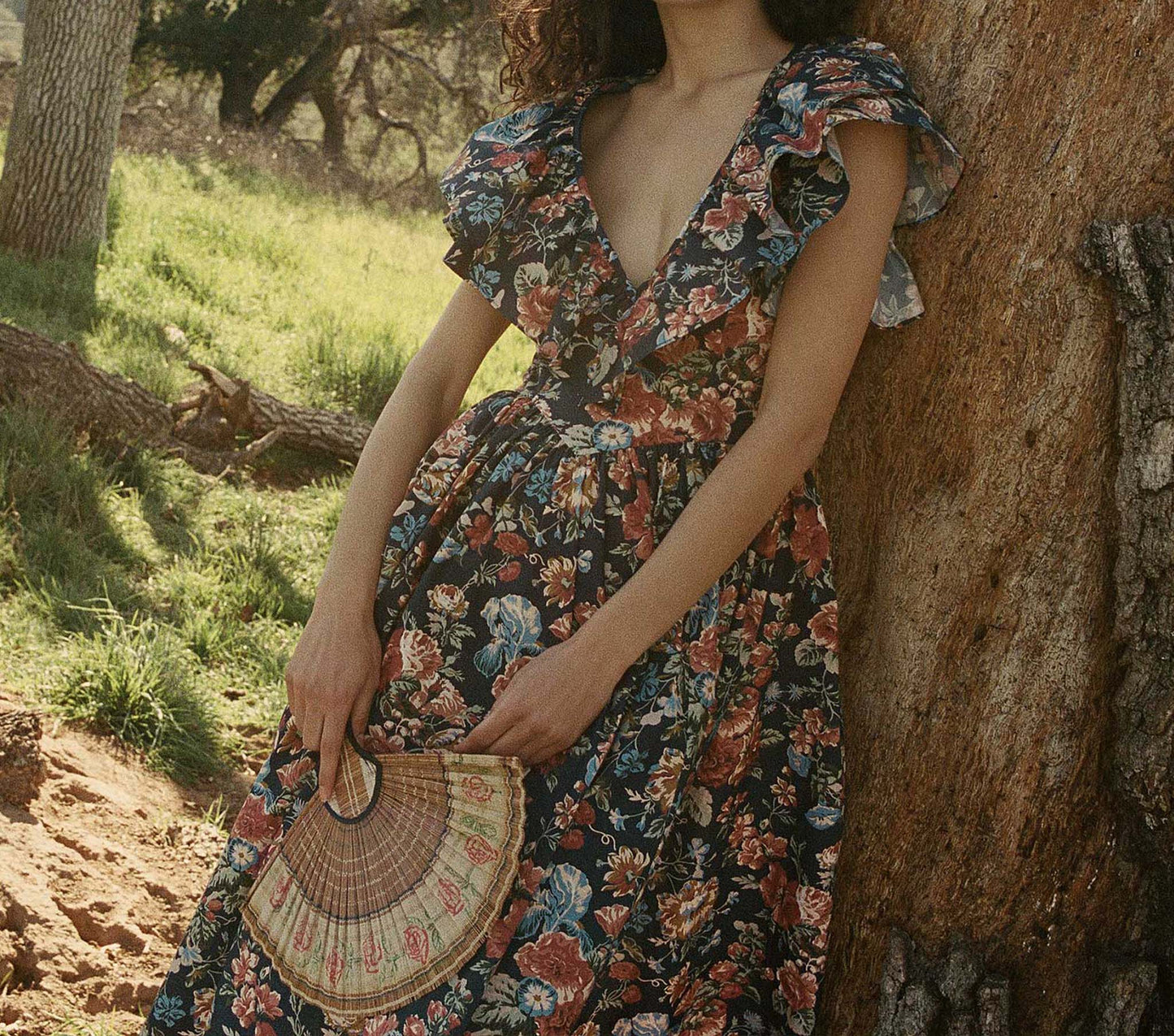 HMD -- PECOS DRESS -- INDIGO IRIS FLORAL