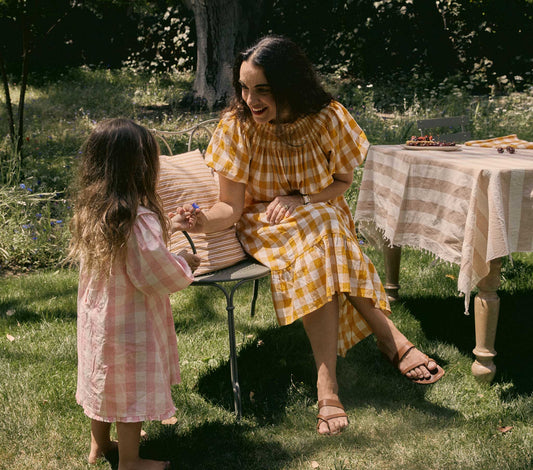 HMD -- WHISPER DRESS -- GOLDENROD GINGHAM