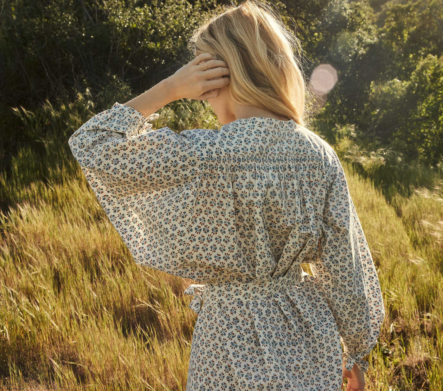 HMD -- OPAL DRESS -- BLUE FLORAL MEADOW