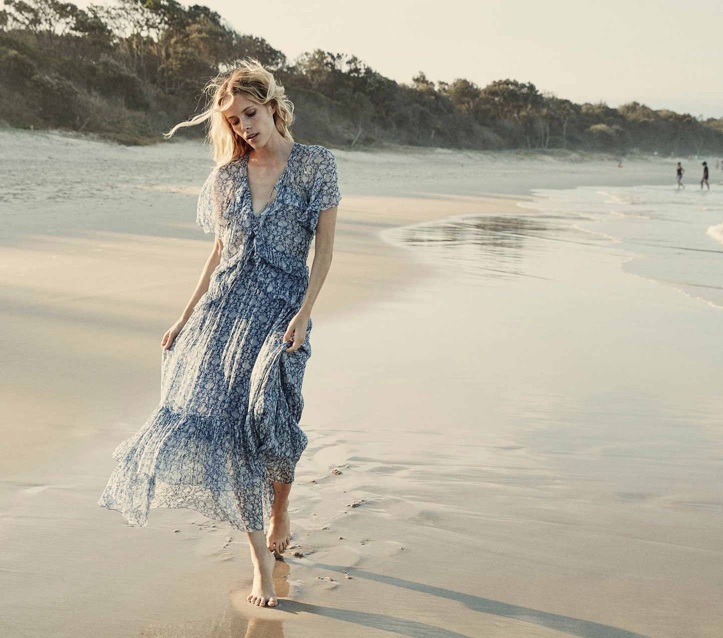 HMD -- ANTOINETTE DRESS -- PORCELAIN BLUE TEA FLORAL