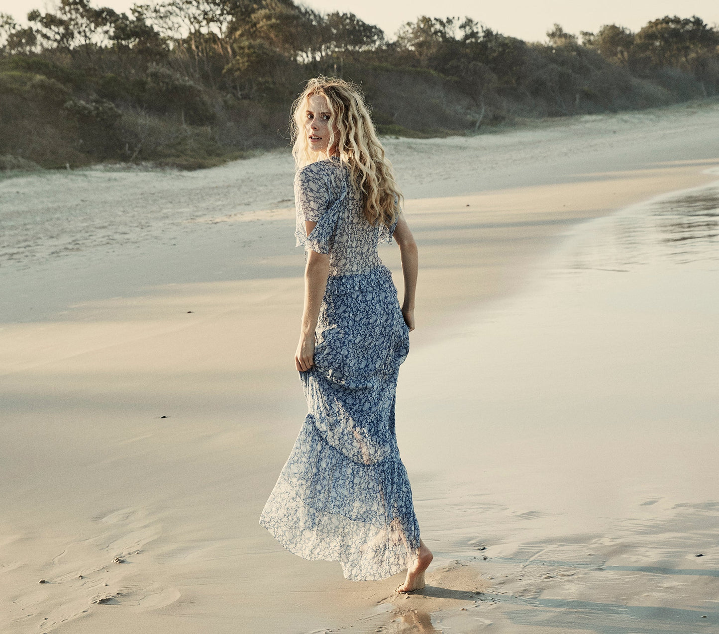 HMD -- ANTOINETTE DRESS -- PORCELAIN BLUE TEA FLORAL