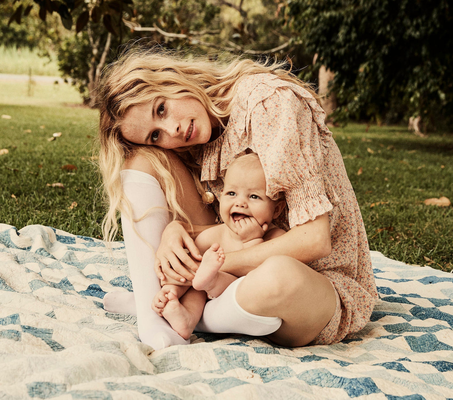 HMD -- BAUDOIN DRESS -- PEACH MARTHA'S GARDEN PRINT