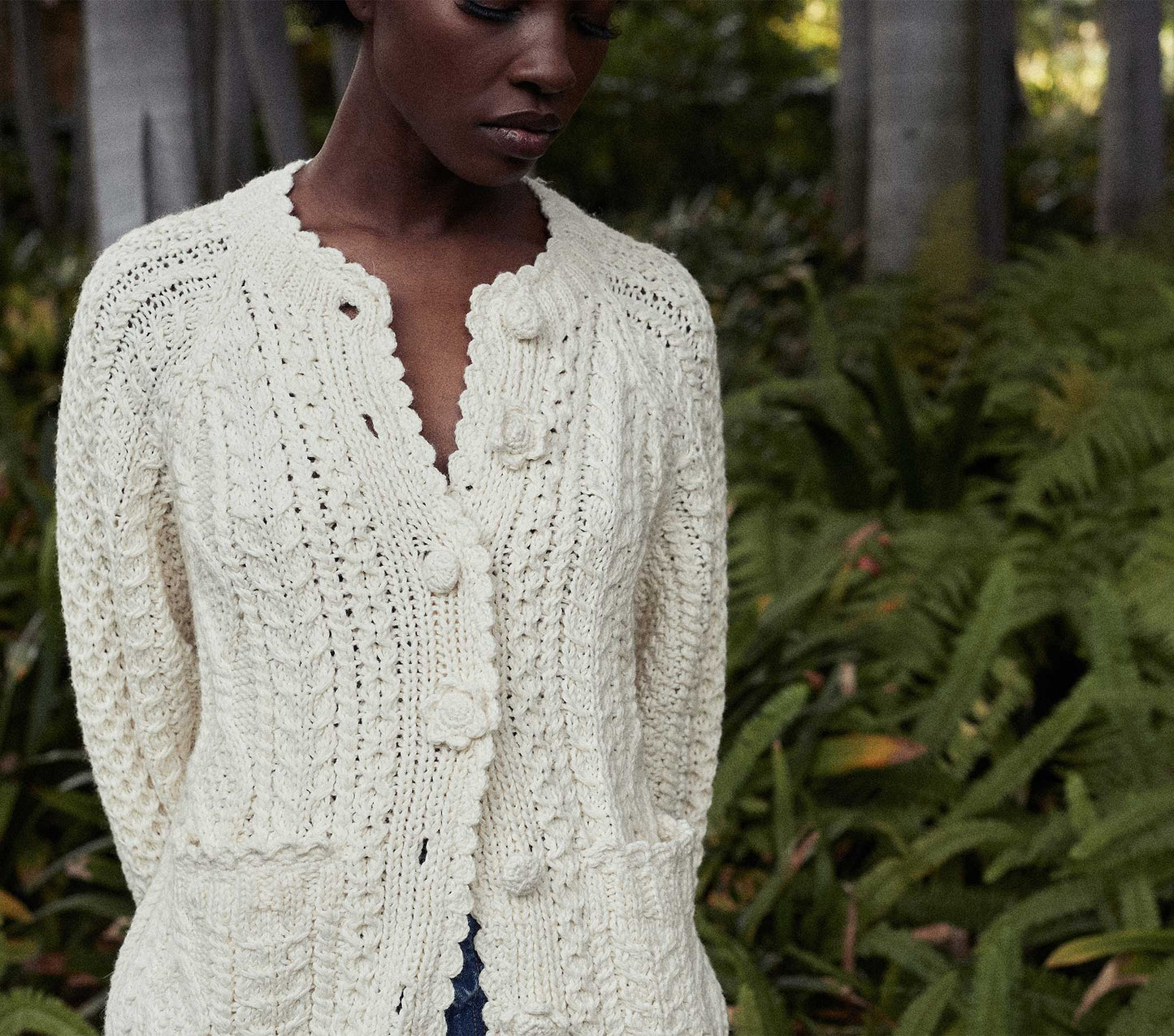 HMD -- ABRIL CARDIGAN SWEATER -- ANTIQUE PEARL