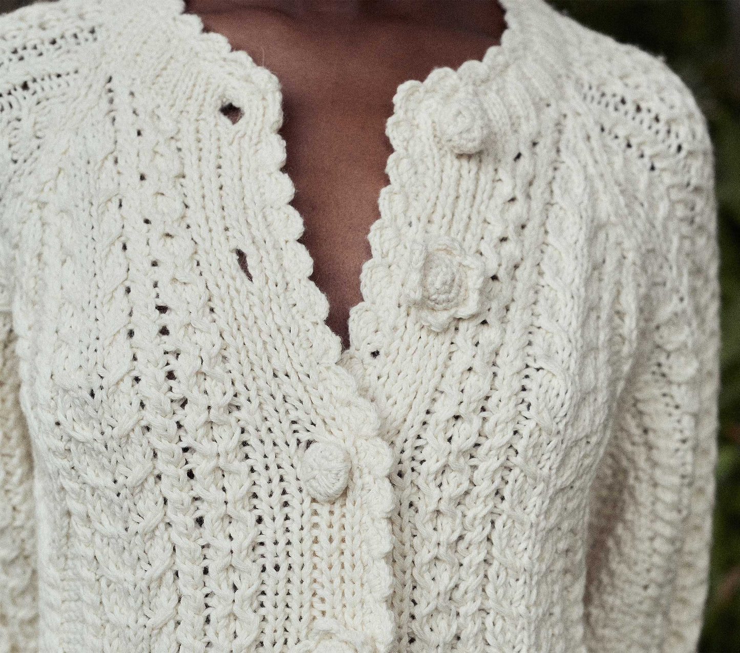 HMD -- ABRIL CARDIGAN SWEATER -- ANTIQUE PEARL