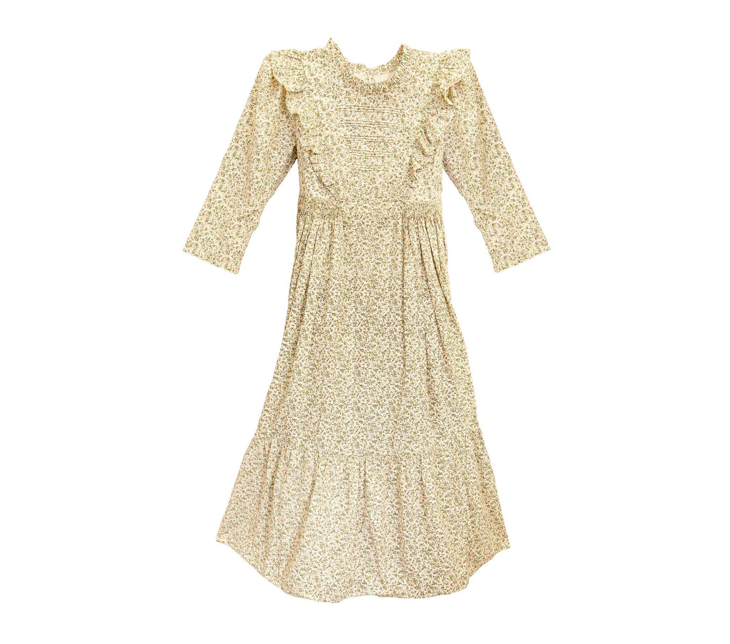 HMD -- ANUSHA DRESS -- GREEN SUMMER NECTAR PRINT