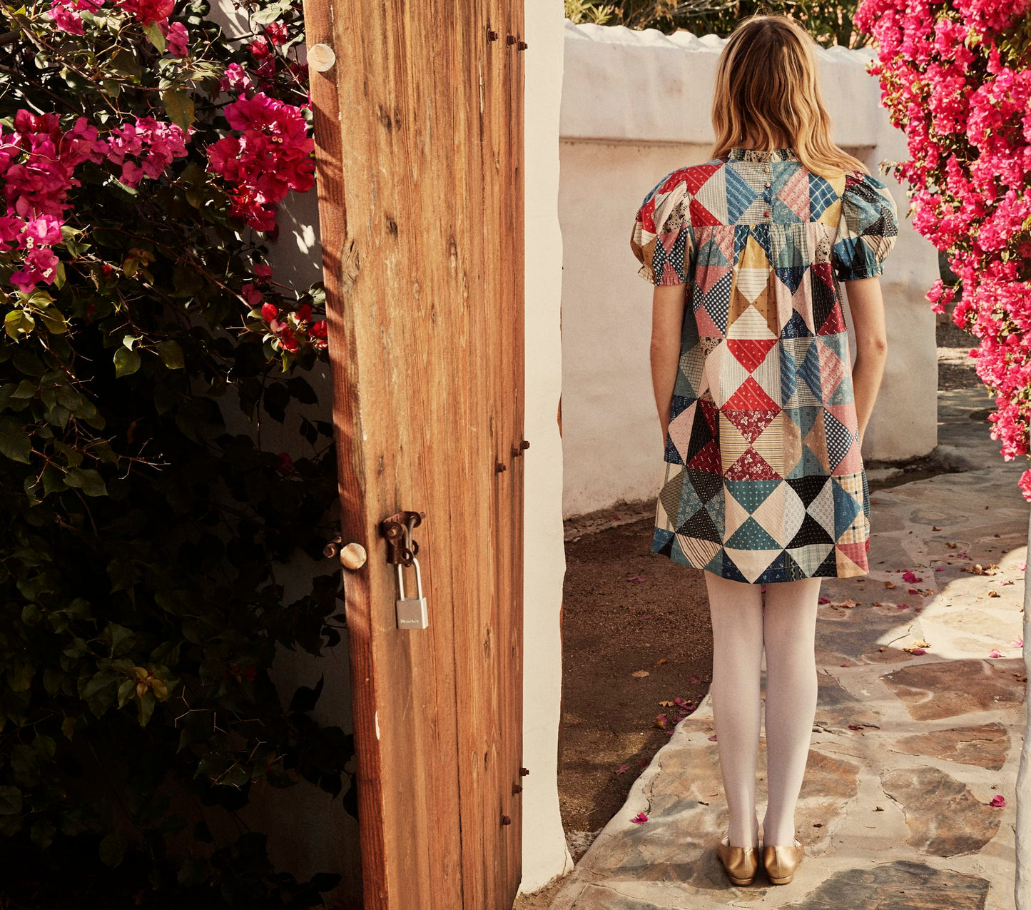 HMD -- AMARILLO DRESS -- PATCHWORK PRINT