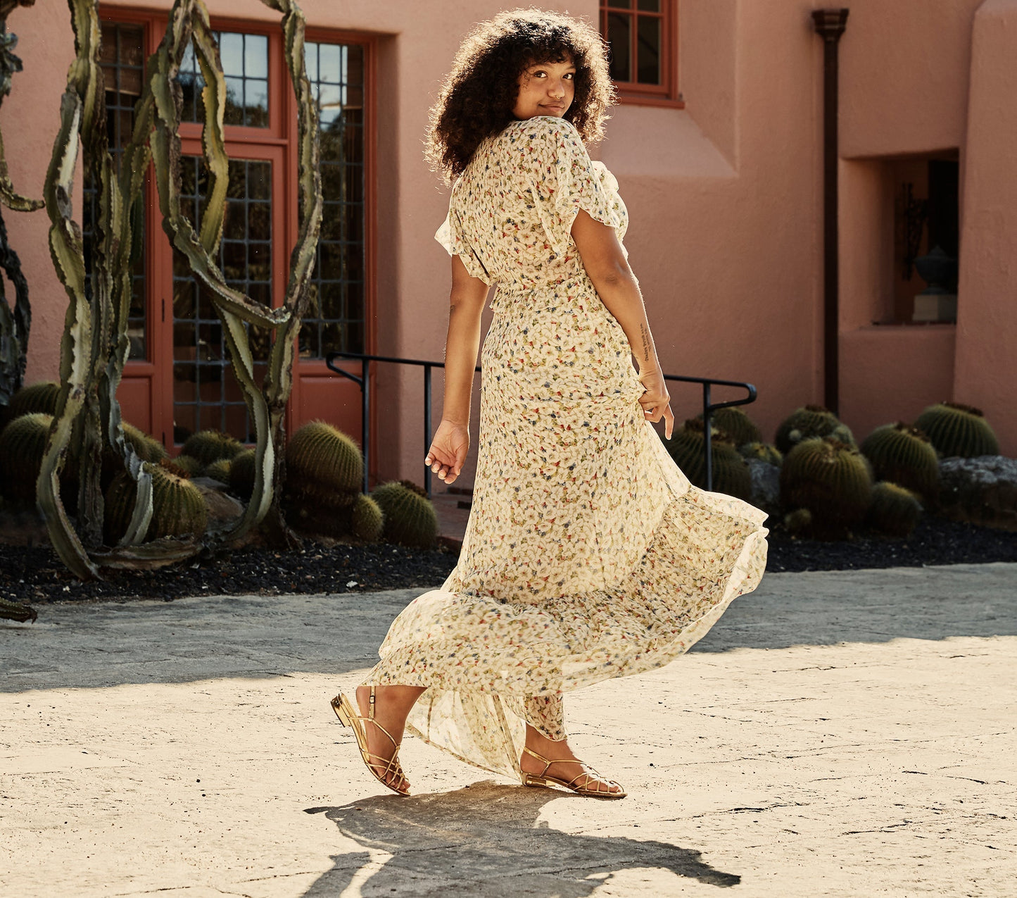 HMD -- ANTOINETTE DRESS -- YELLOW VICTORIA FLORAL