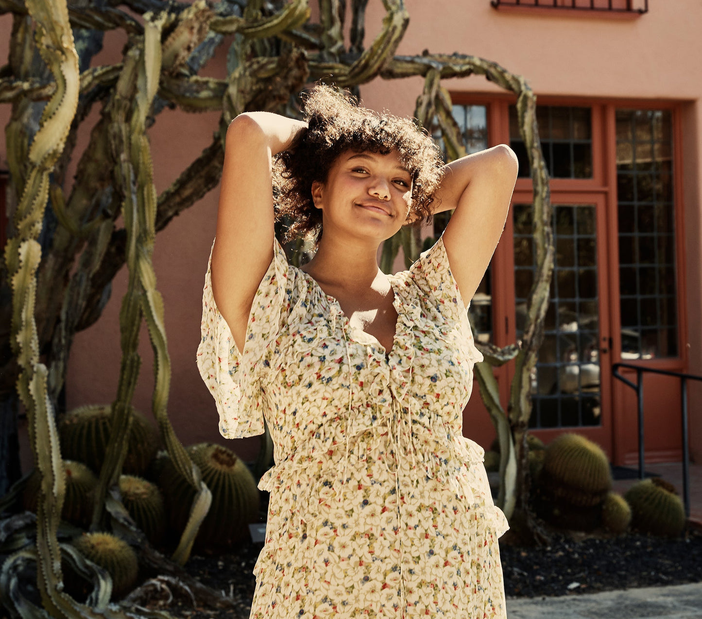 HMD -- ANTOINETTE DRESS -- YELLOW VICTORIA FLORAL