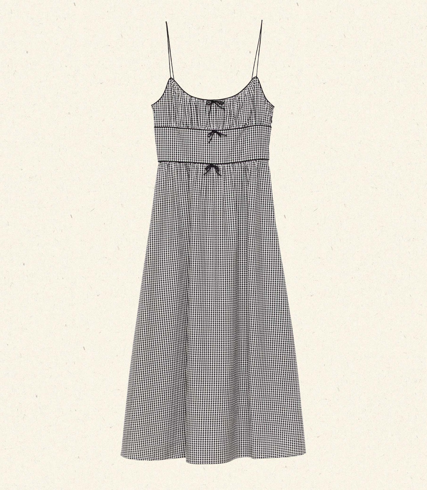 BELLINE DRESS -- NOIR LA MADDALENA GINGHAM