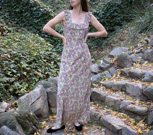 HMD -- CASCADE DRESS -- GREEN VALLEY FLORAL