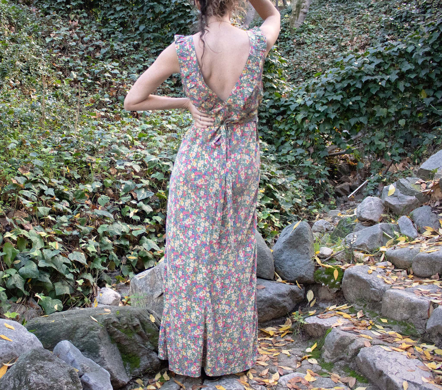 HMD -- CASCADE DRESS -- GREEN VALLEY FLORAL