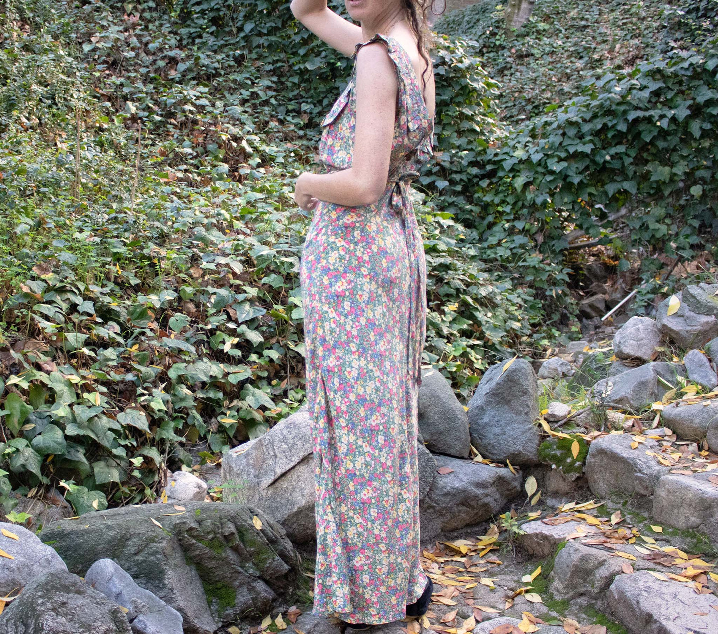 HMD -- CASCADE DRESS -- GREEN VALLEY FLORAL