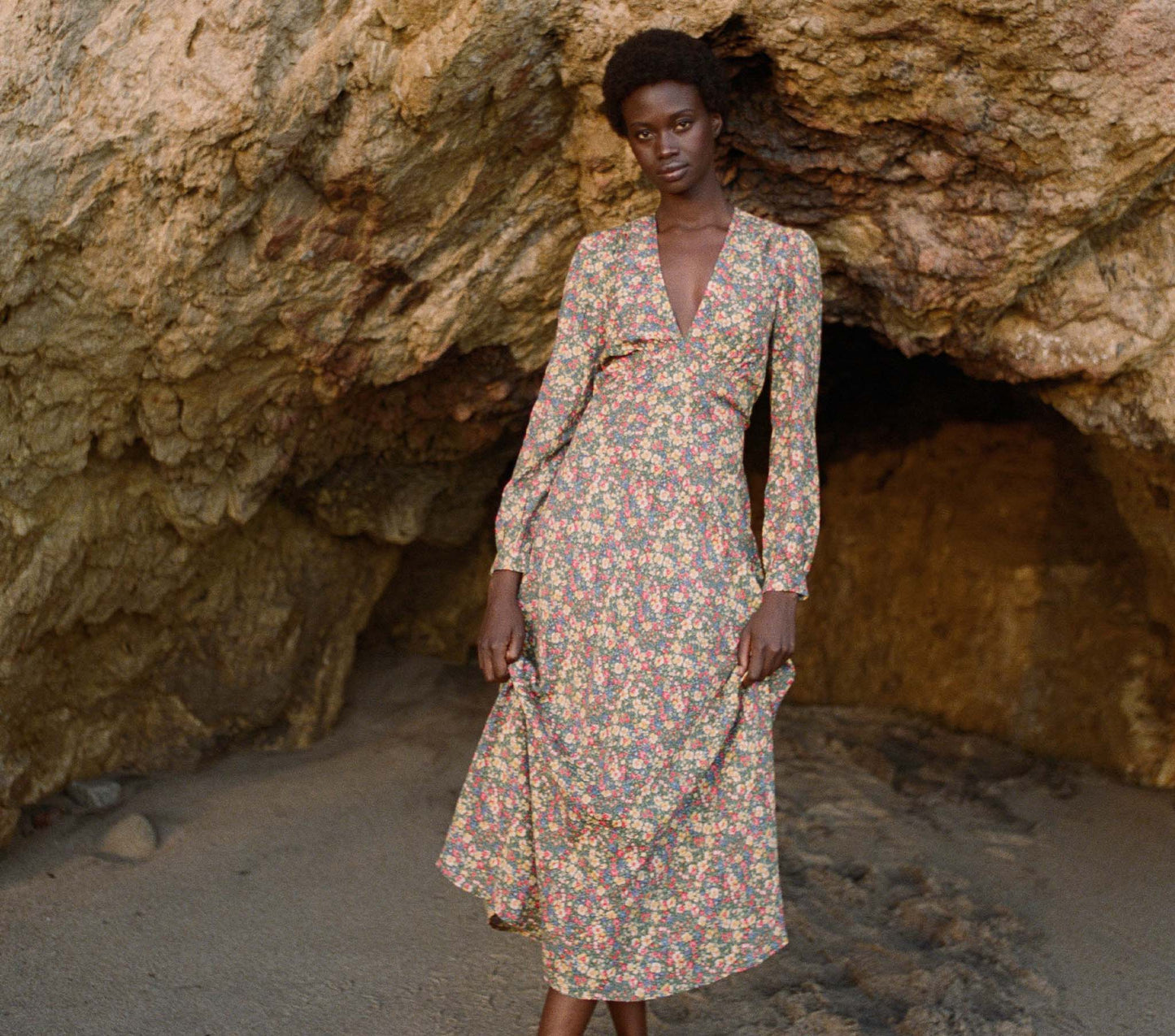 HMD -- CHARLESTON DRESS -- GREEN VALLEY FLORAL