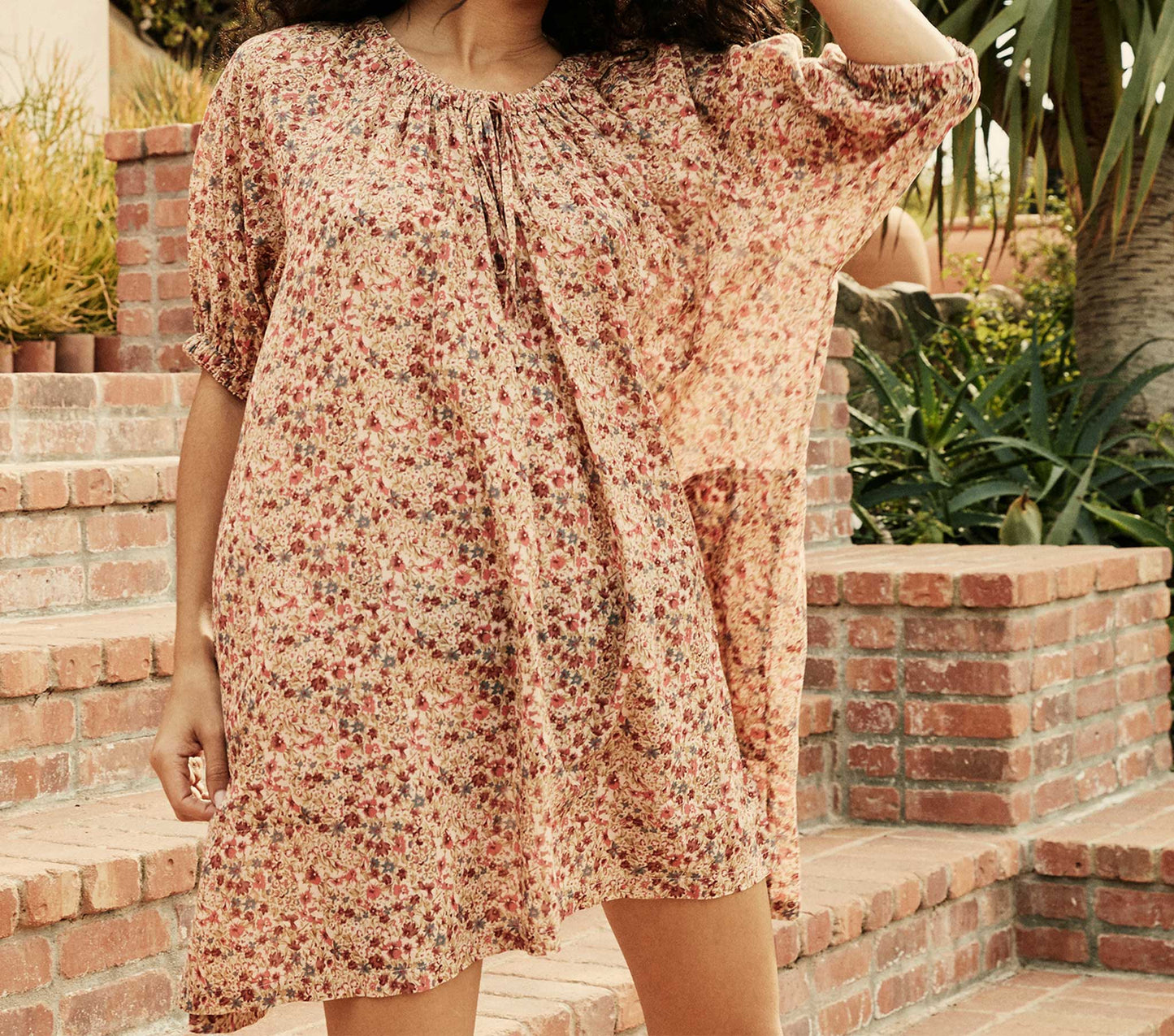 HMD -- CHESTNUT DRESS -- PINK VALLEY FLORAL