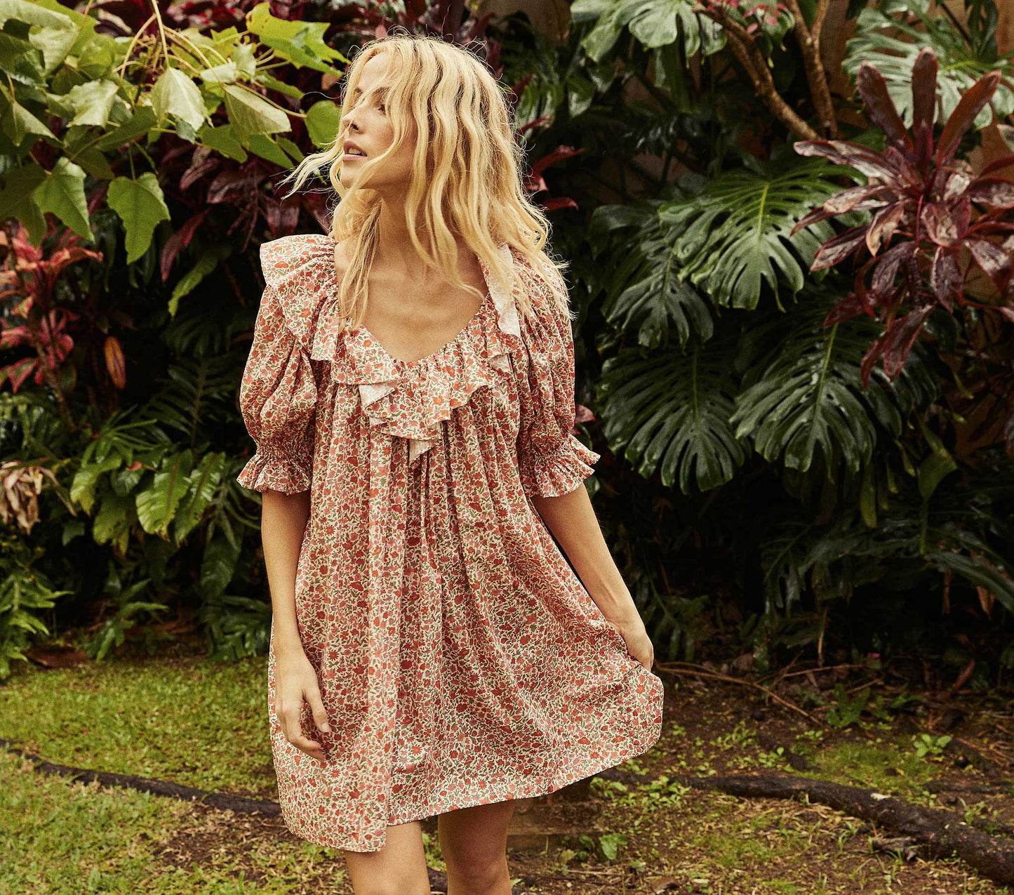 HMD -- CHIME DRESS -- CORAL POPPY BELL FLORAL