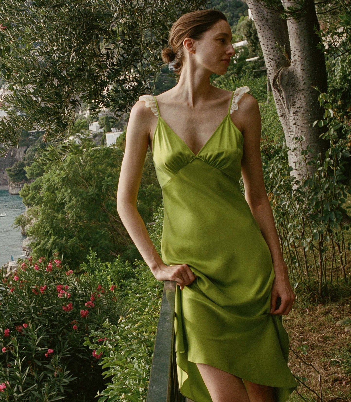 HMD -- CLAIRE DRESS -- CHARTREUSE