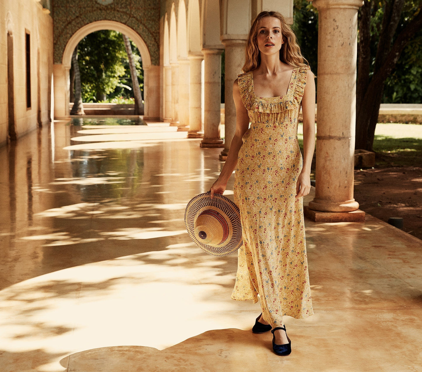 HMD -- CASCADE DRESS -- LILY OF THE VALLEY FLORAL