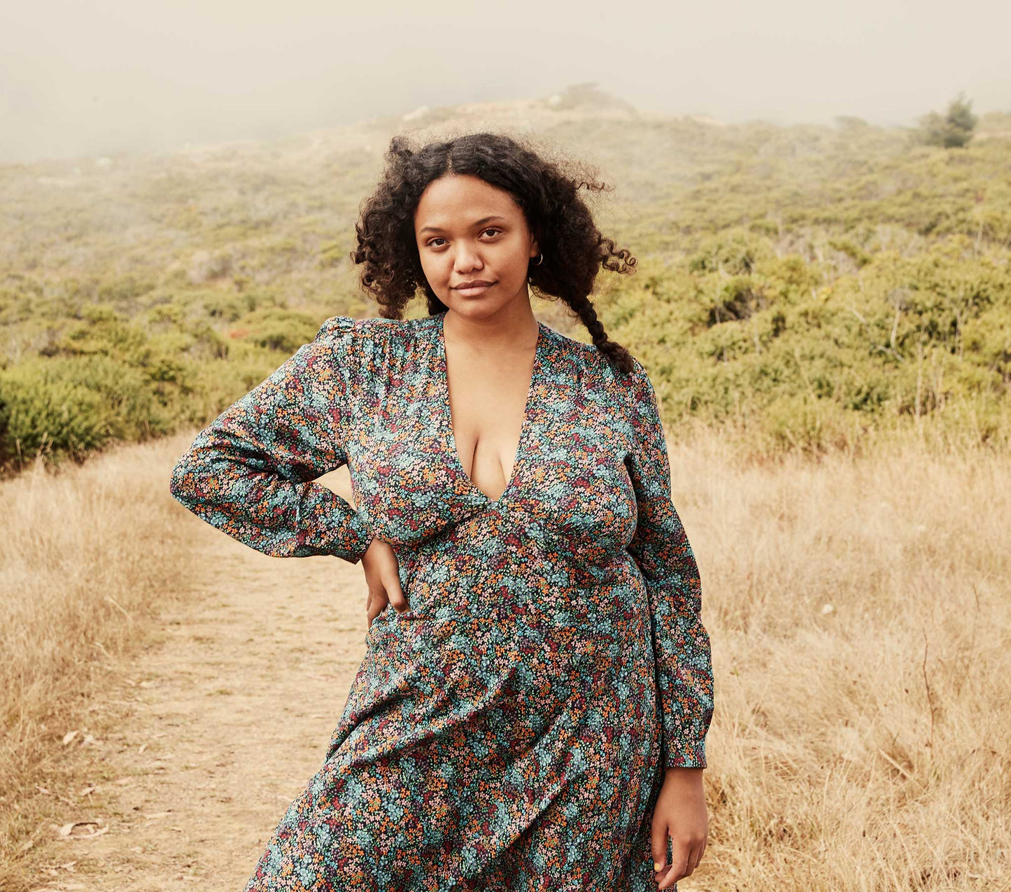 HMD -- CHARLESTON DRESS -- NAVY LADY BIRD FLORAL