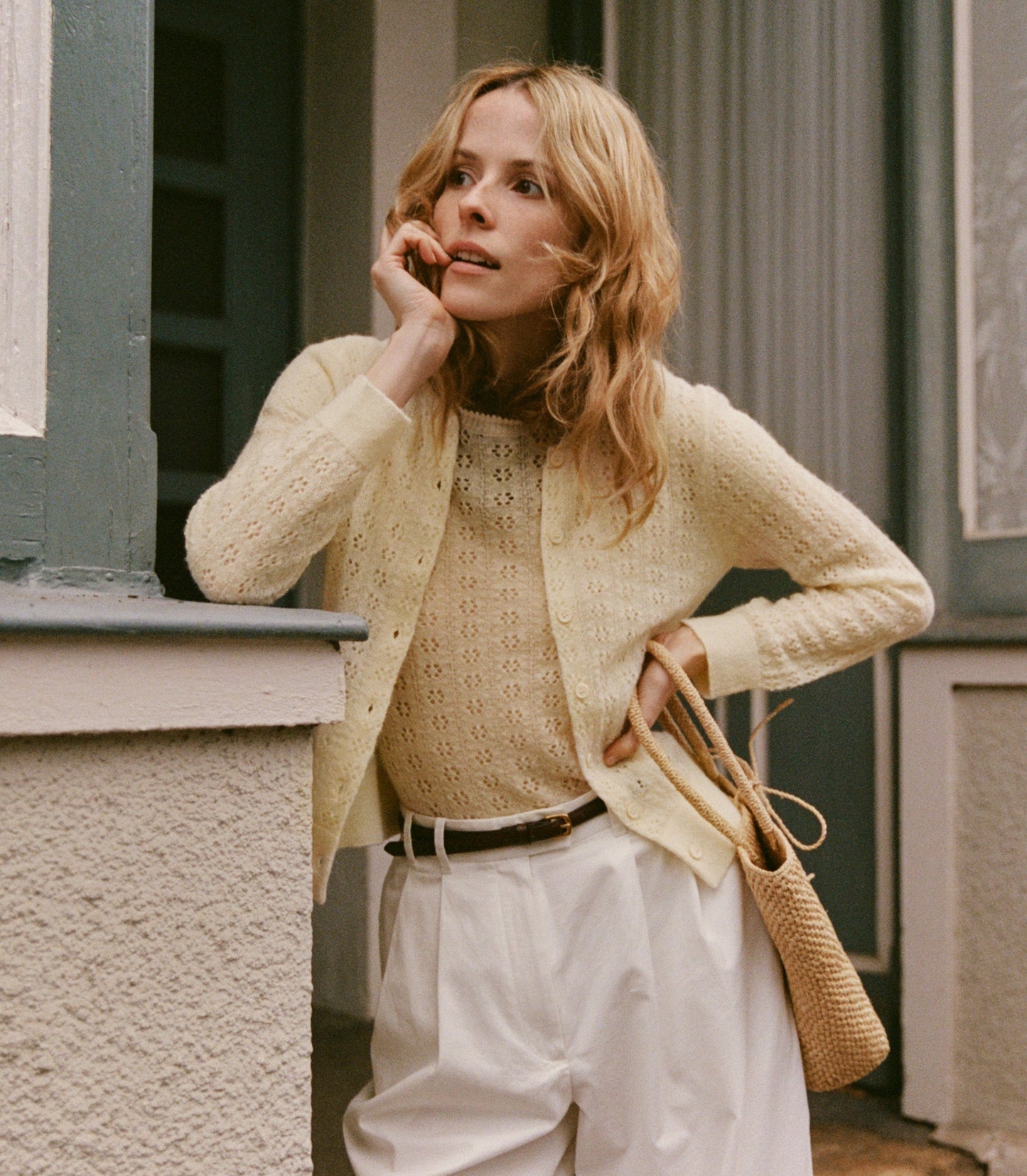 HMD -- DANAE POINTELLE CARDIGAN -- VANILLA