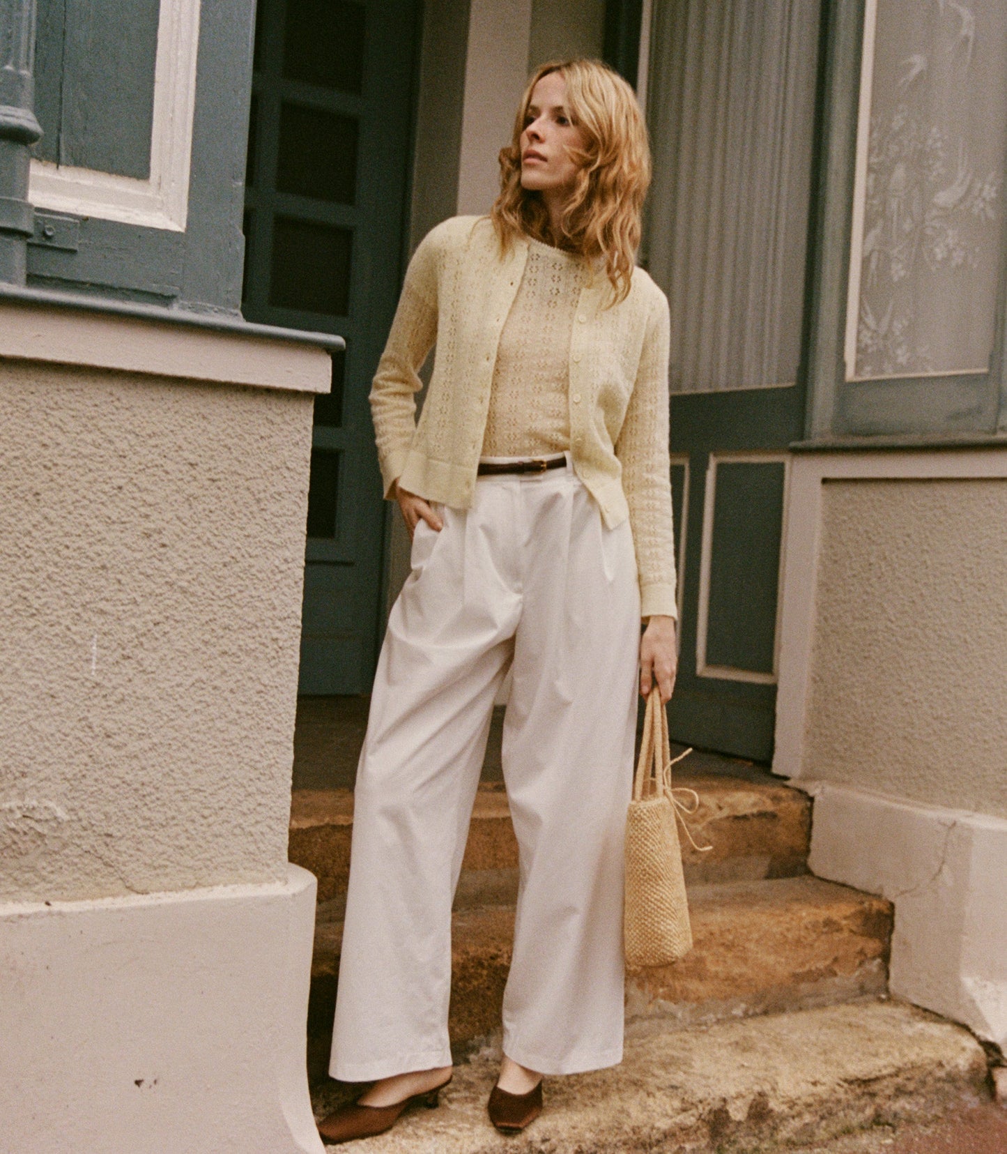 HMD -- DANAE POINTELLE CARDIGAN -- VANILLA