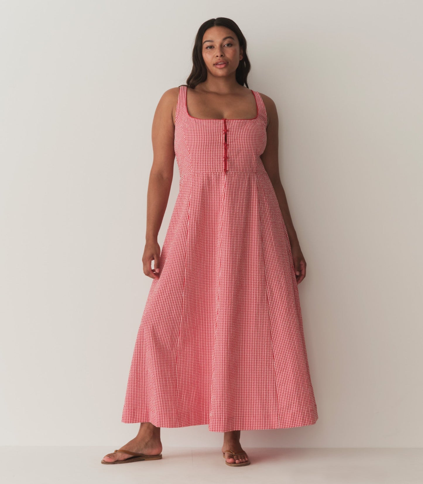 HMD -- DELANEY DRESS -- ROUGE LA MADDALENA GINGHAM