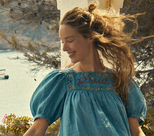 HMD -- MICA DRESS -- MEDALLION BLUE