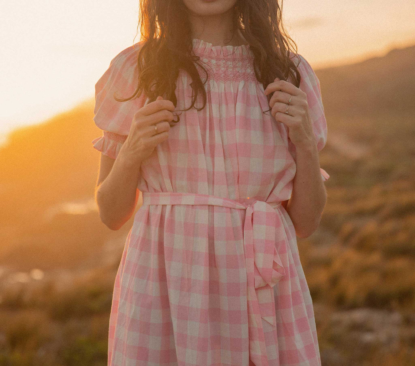 HMD -- SUREAU DRESS -- ROSETTE GINGHAM
