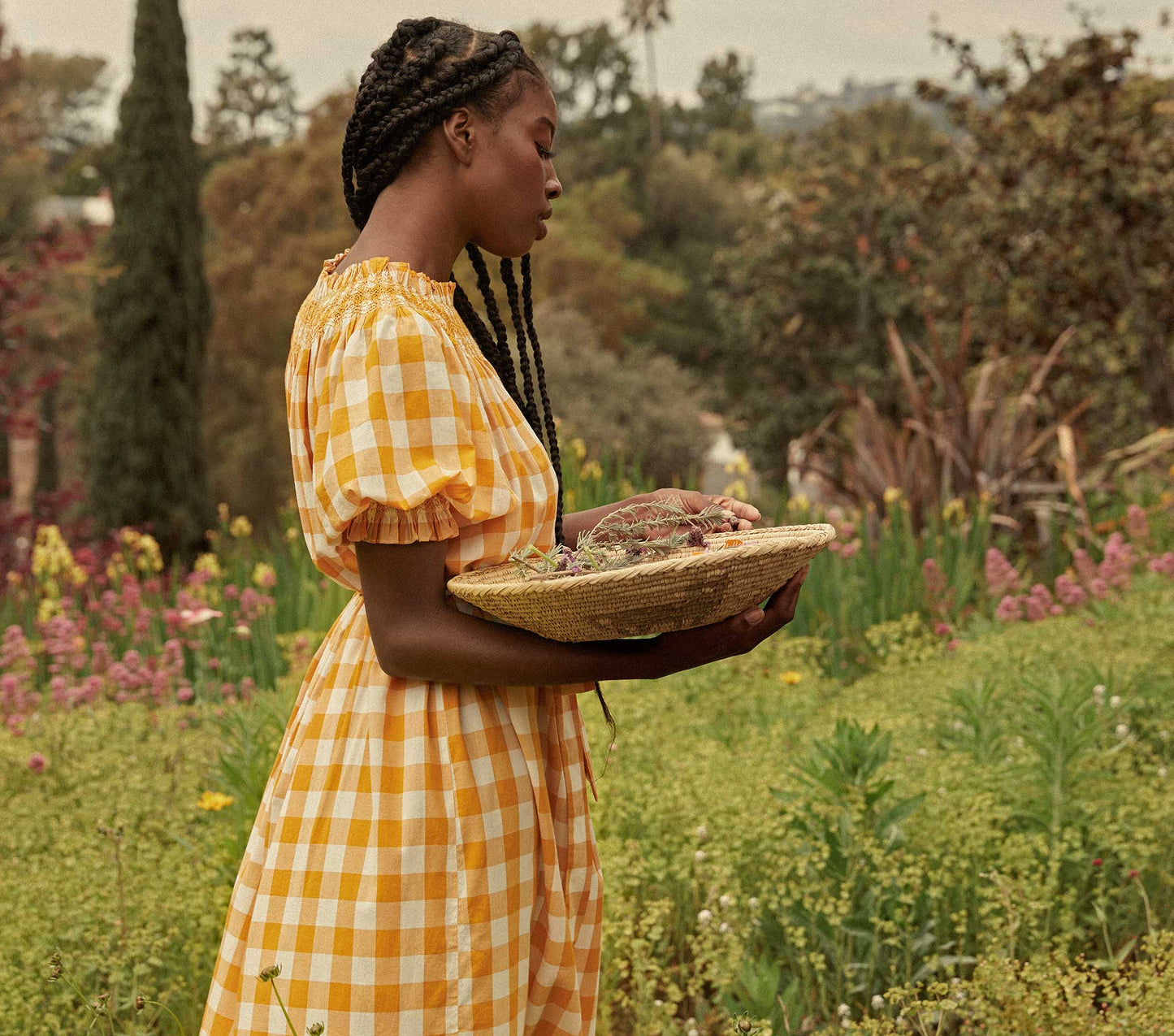 HMD -- WHISPER DRESS -- GOLDENROD GINGHAM