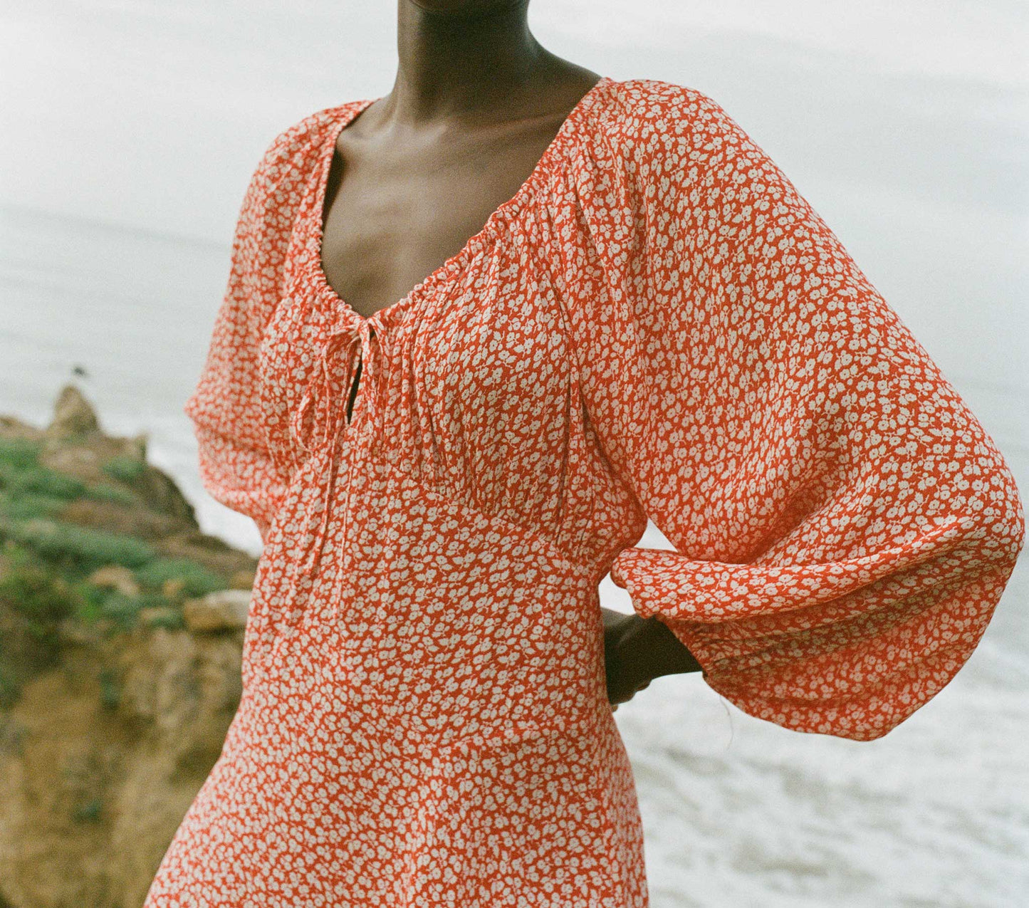 HMD -- ORTENSIA DRESS -- ORANGE HILLSIDE BLOOM