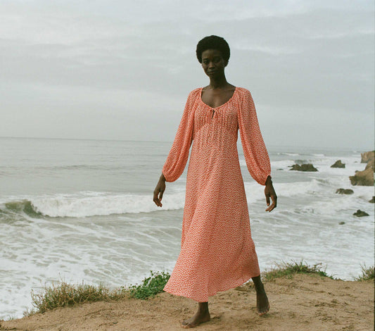 HMD -- ORTENSIA DRESS -- ORANGE HILLSIDE BLOOM