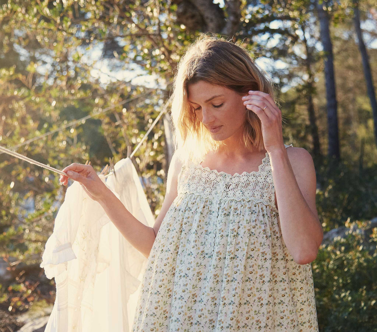 HMD -- GLADYS DRESS -- MOSS PAPILLON FLORAL