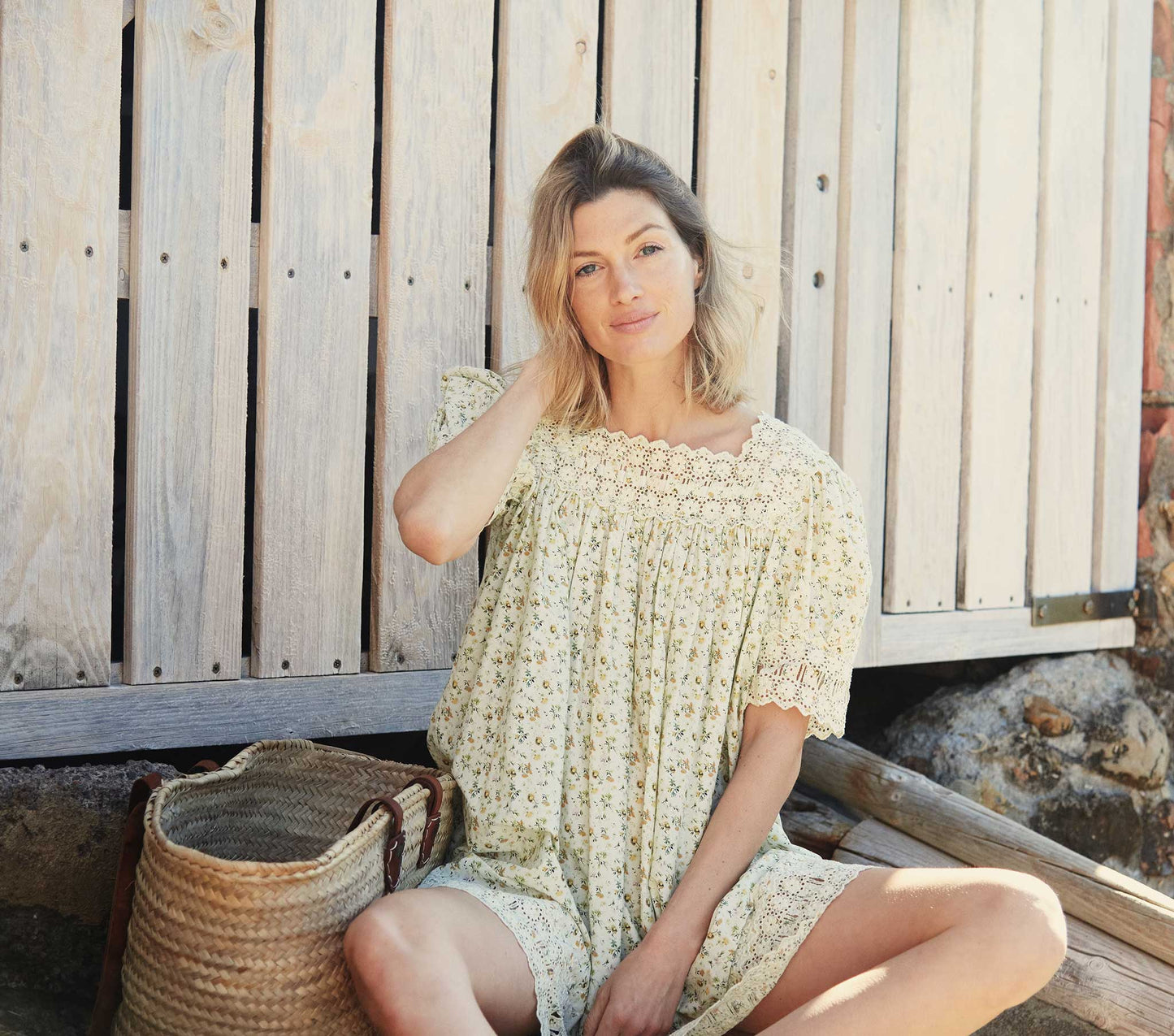 HMD -- STERLING DRESS -- MOSS PAPILLON FLORAL