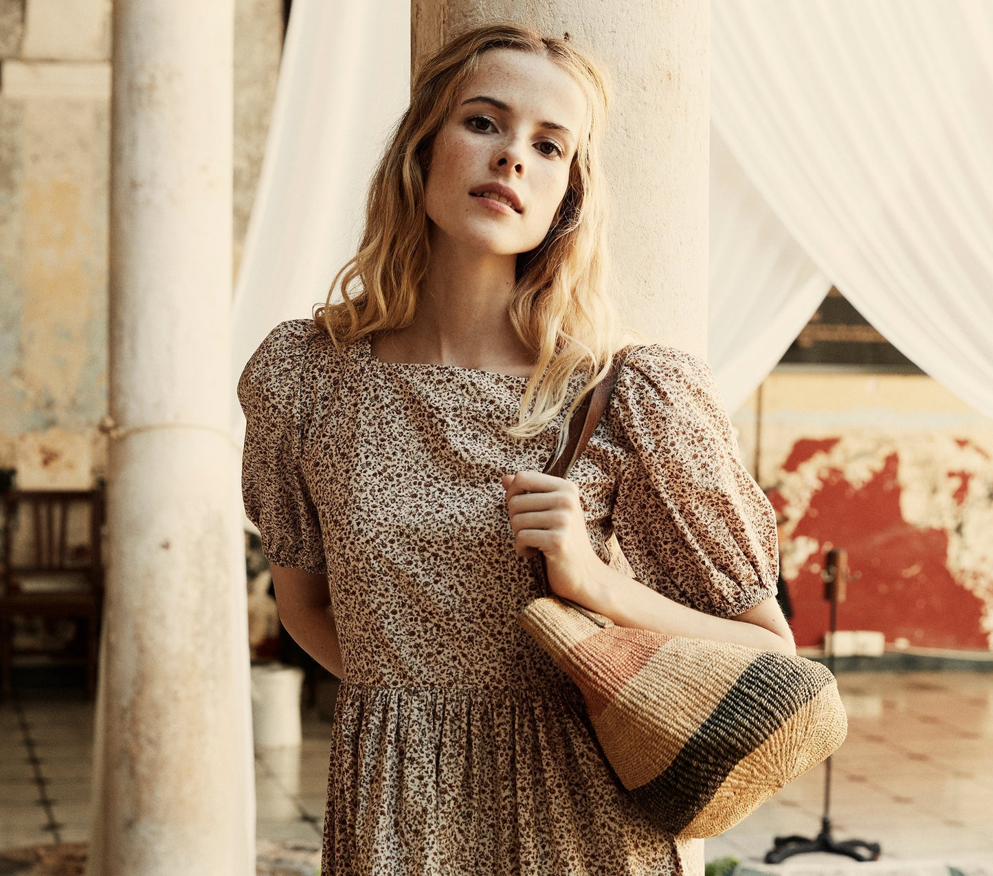 HMD -- DUNE DRESS -- SIENNA CHAMPIGNON FLORAL