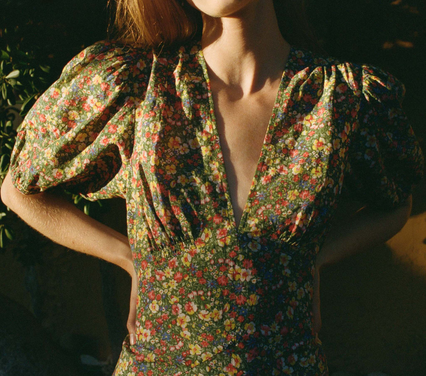 HMD -- EMILIA DRESS -- GREEN VALLEY FLORAL